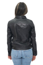 Womens Leather Trucker Jeans Jacket-Anderlecht