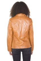 Womens Leather Blazer Jacket-Seregno