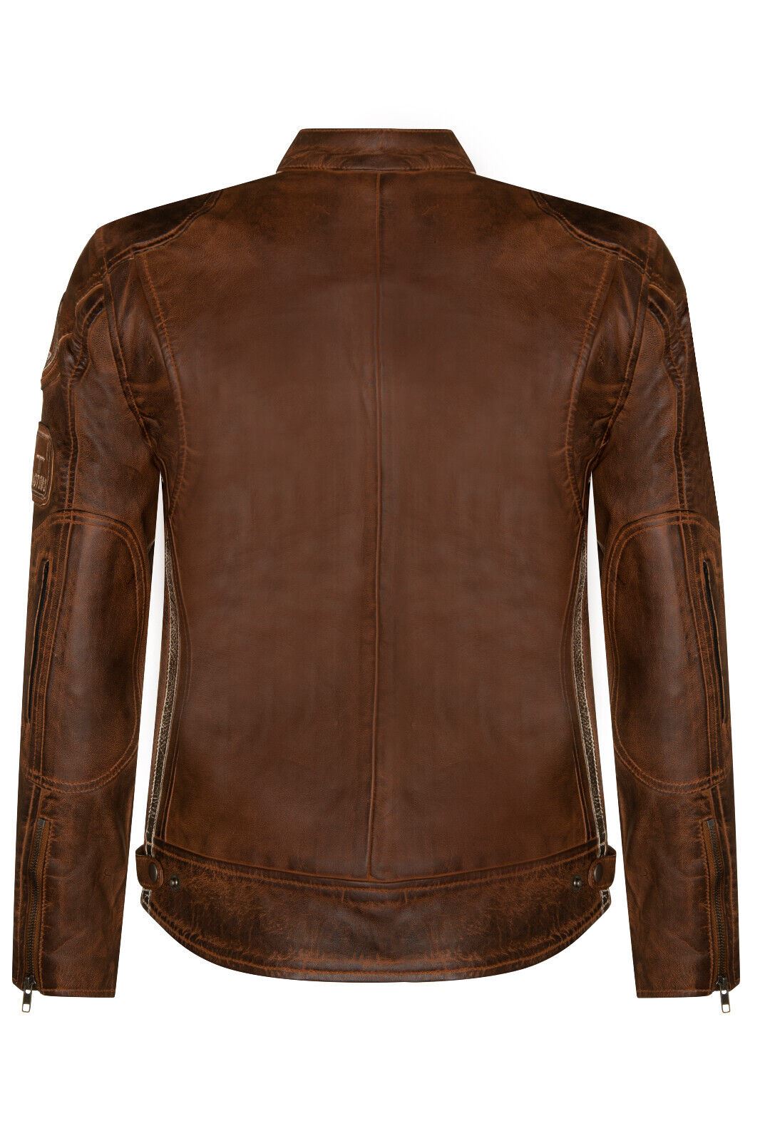 Mens Racing Leather Biker Jacket-Portland