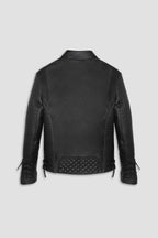 Alexander 3.0 Tall: Matte Black Hardware Leather Jacket (Man)