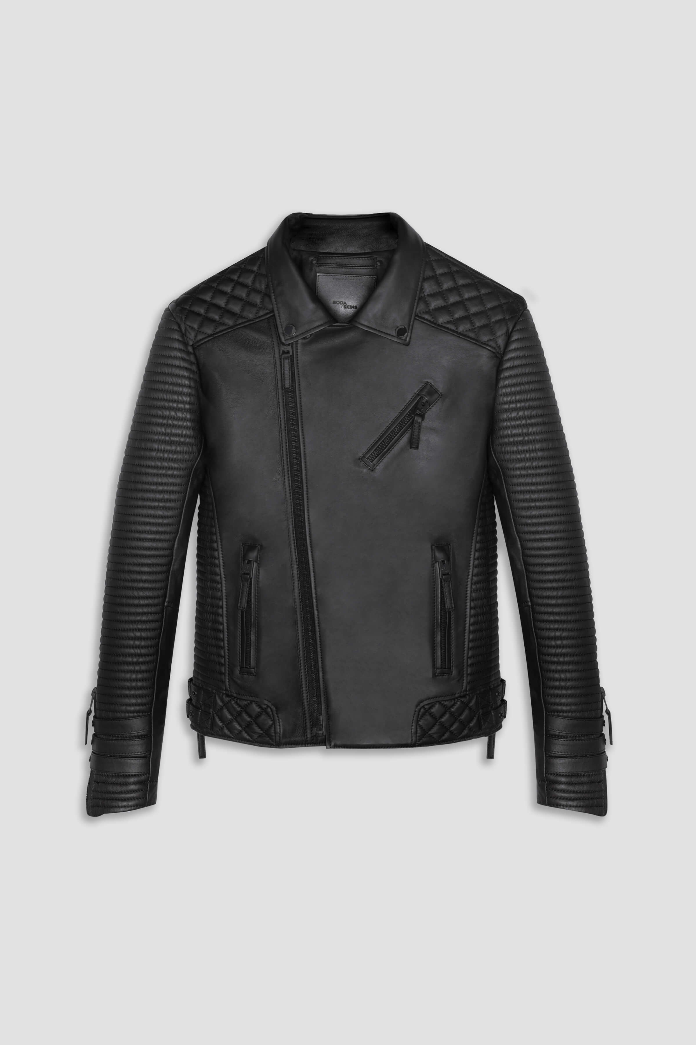 Alexander 3.0 Matte Black Hardware Leather Jacket (Man)