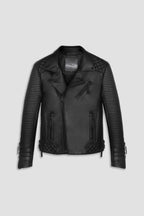 Alexander 3.0 Matte Black Hardware Leather Jacket (Man)