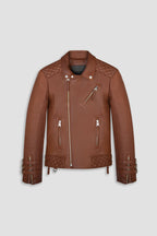 Alexander 3.0 Tall: Retro Brown Leather Jacket (Man)