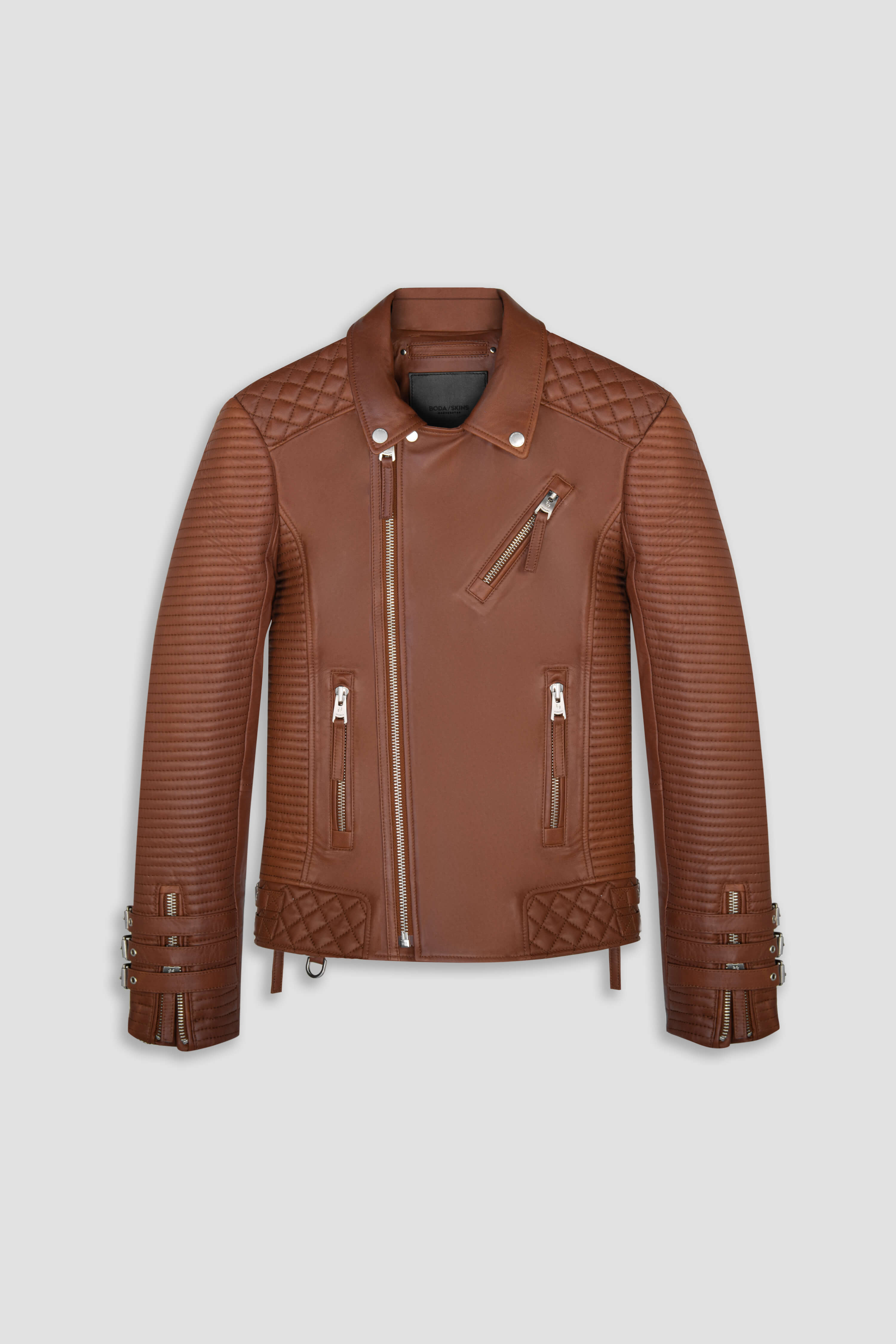 Alexander 3.0 Tall: Retro Brown Leather Jacket (Man)
