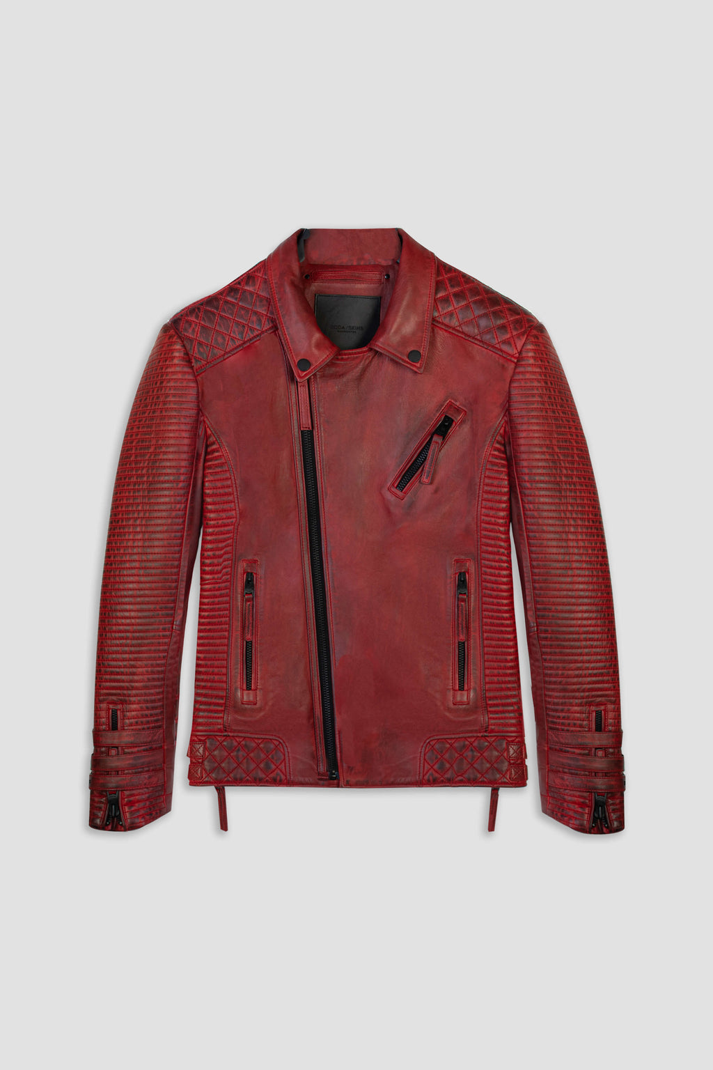 Alexander 3.0 Tall: Burnt Red Leather Jacket  (Man)