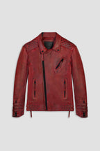 Alexander 3.0 Tall: Burnt Red Leather Jacket  (Man)