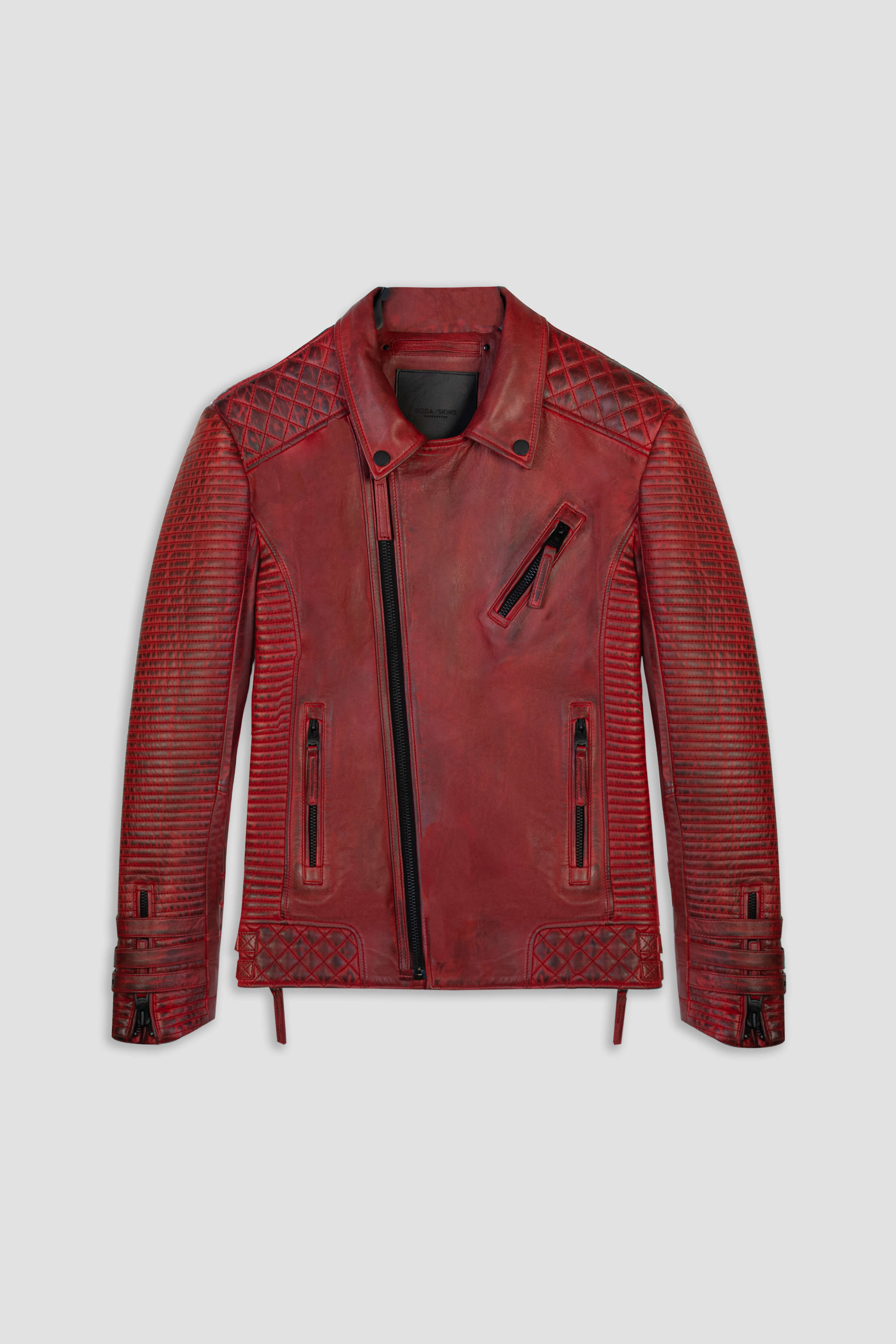 Alexander 3.0 Tall: Burnt Red Leather Jacket  (Man)