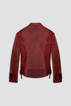Alexander 3.0 Tall: Burnt Red Leather Jacket  (Man)