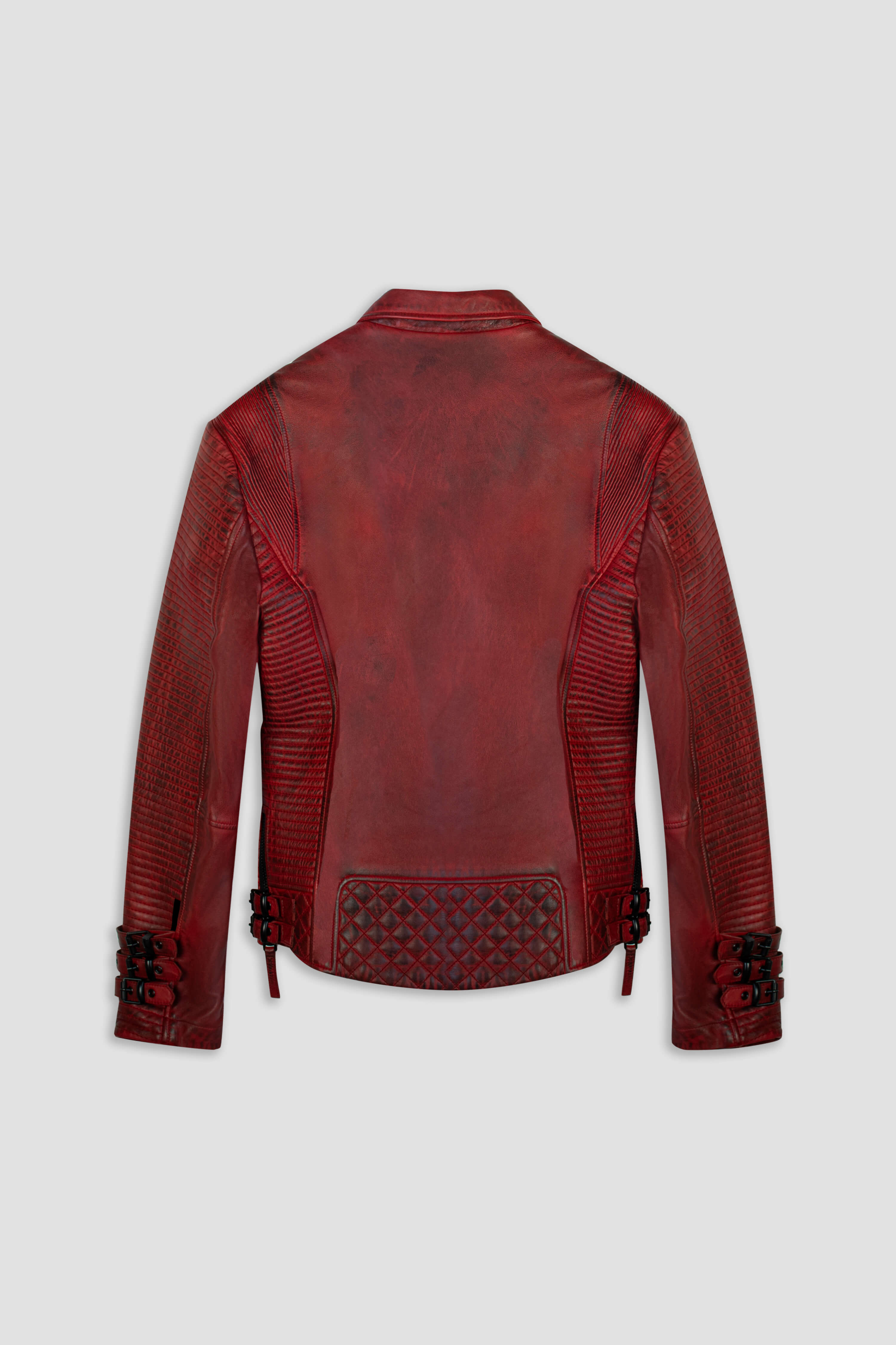 Alexander 3.0 Tall: Burnt Red Leather Jacket  (Man)