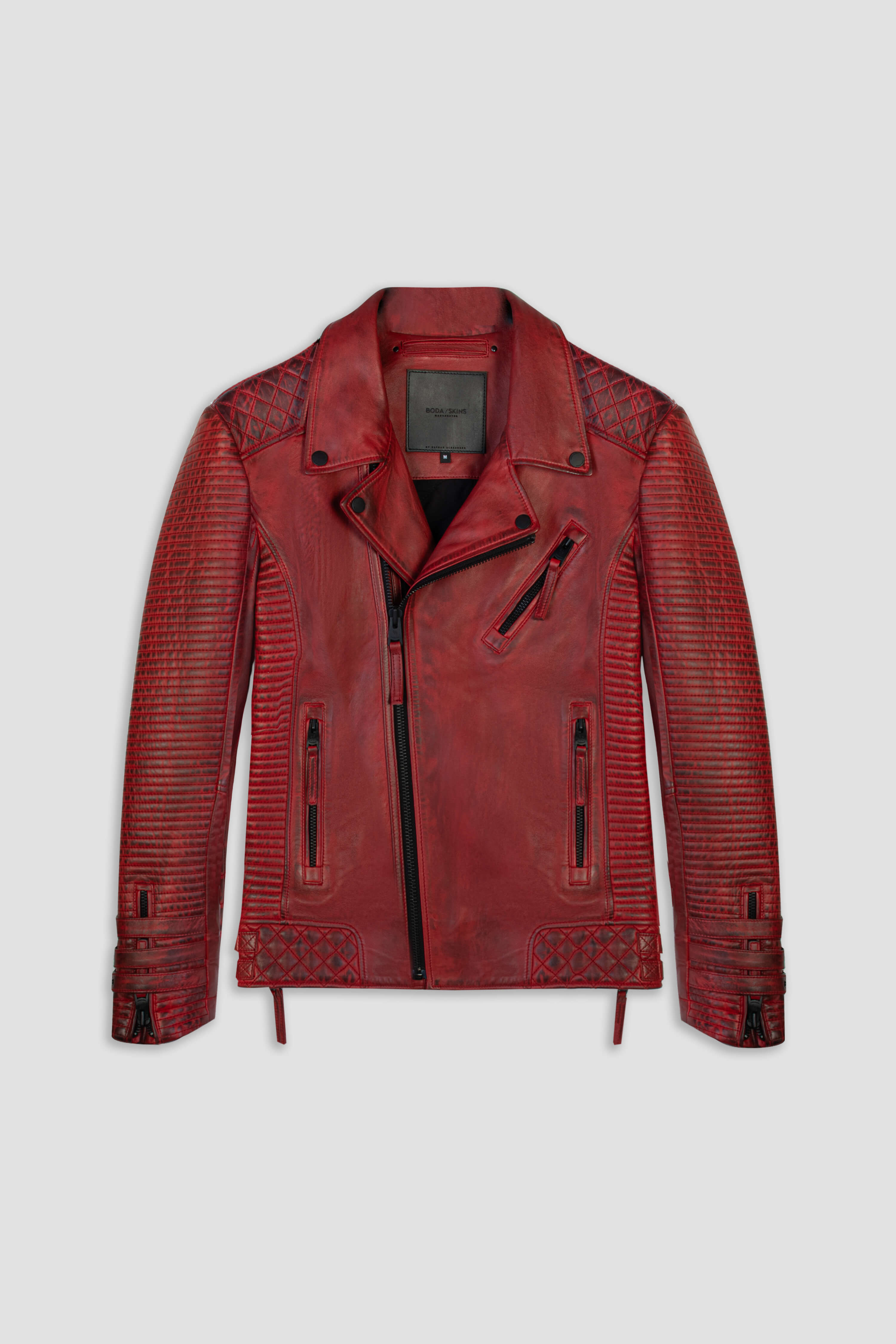 Alexander 3.0 Tall: Burnt Red Leather Jacket  (Man)