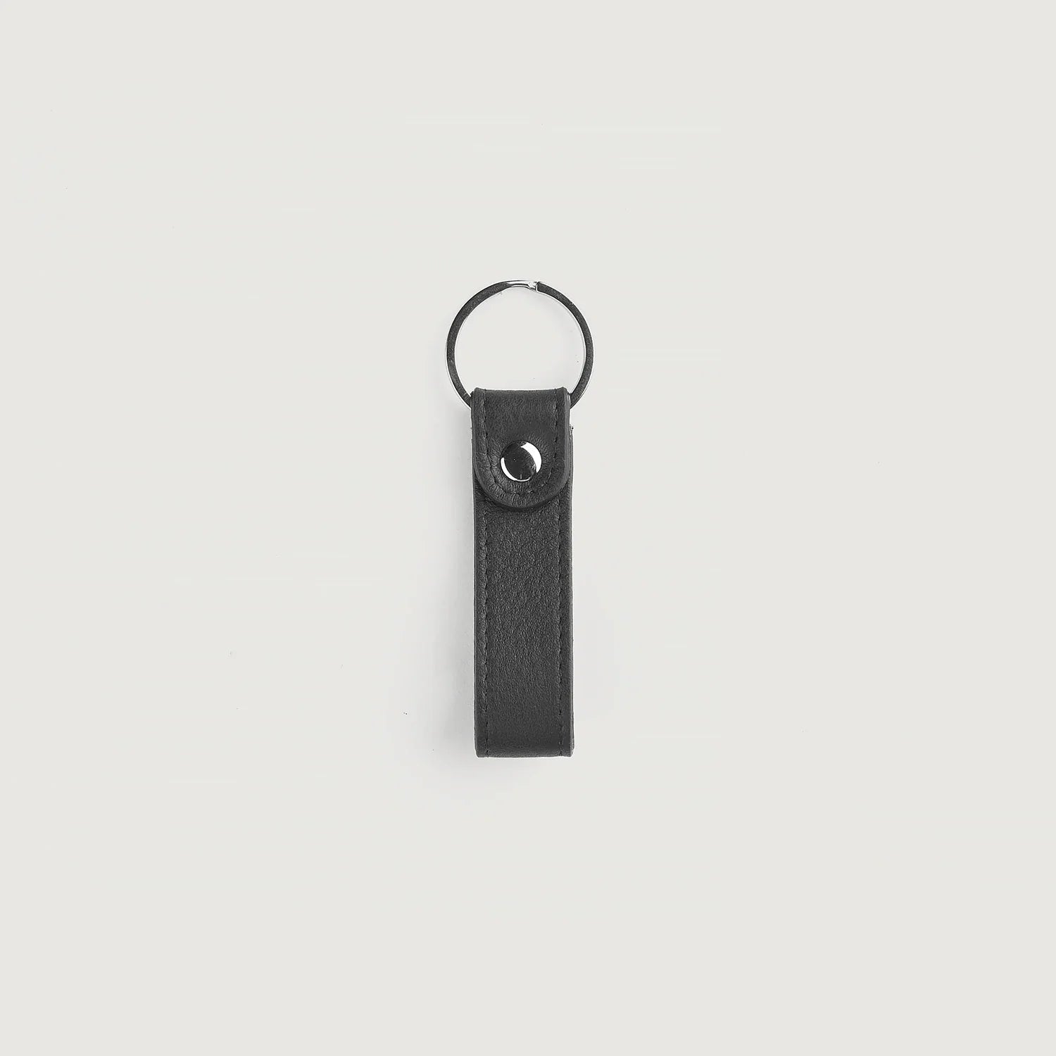 Adkins Black Leather Keychain