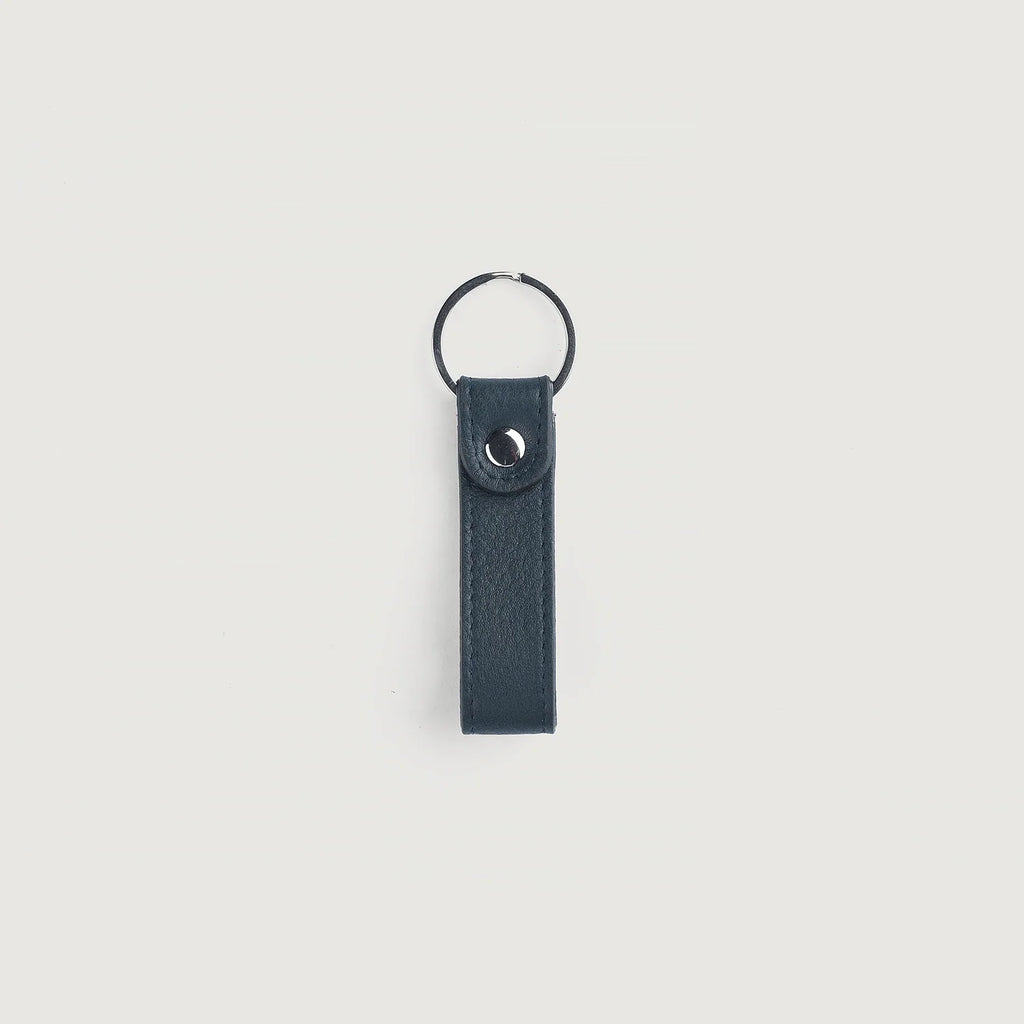 Adkins Blue Leather Keychain