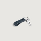 Adkins Blue Leather Keychain
