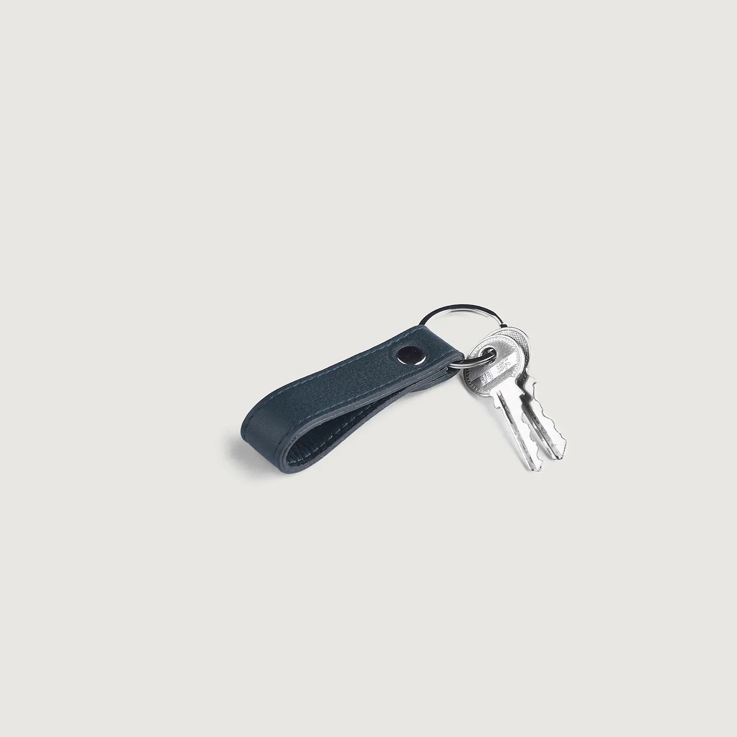 Adkins Blue Leather Keychain