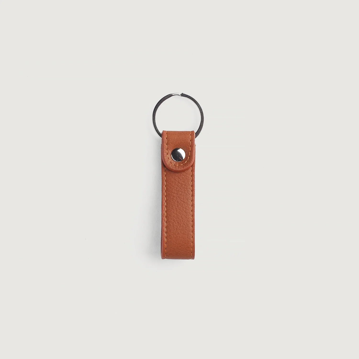 Adkins Brown Leather Keychain