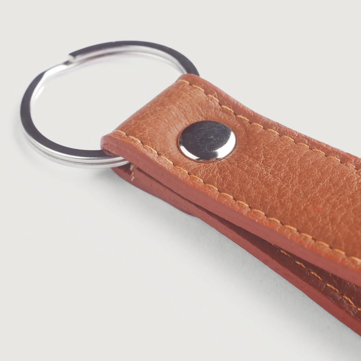 Adkins Brown Leather Keychain