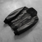 Airin G-1 Black Leather Bomber Jacket