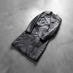 Alice Black Double Breasted Leather Coat