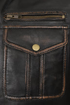 ARMANDO Men's Genuine Nappa Leather Jacket - Classic Brown