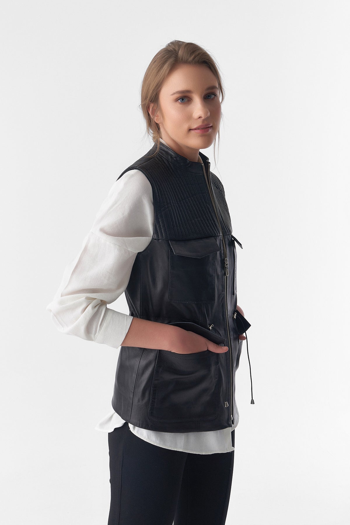 Zoe Leather Vest