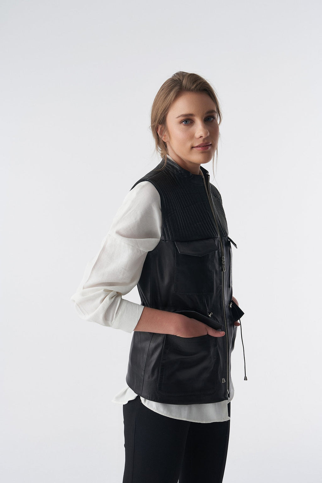Zoe Leather Vest