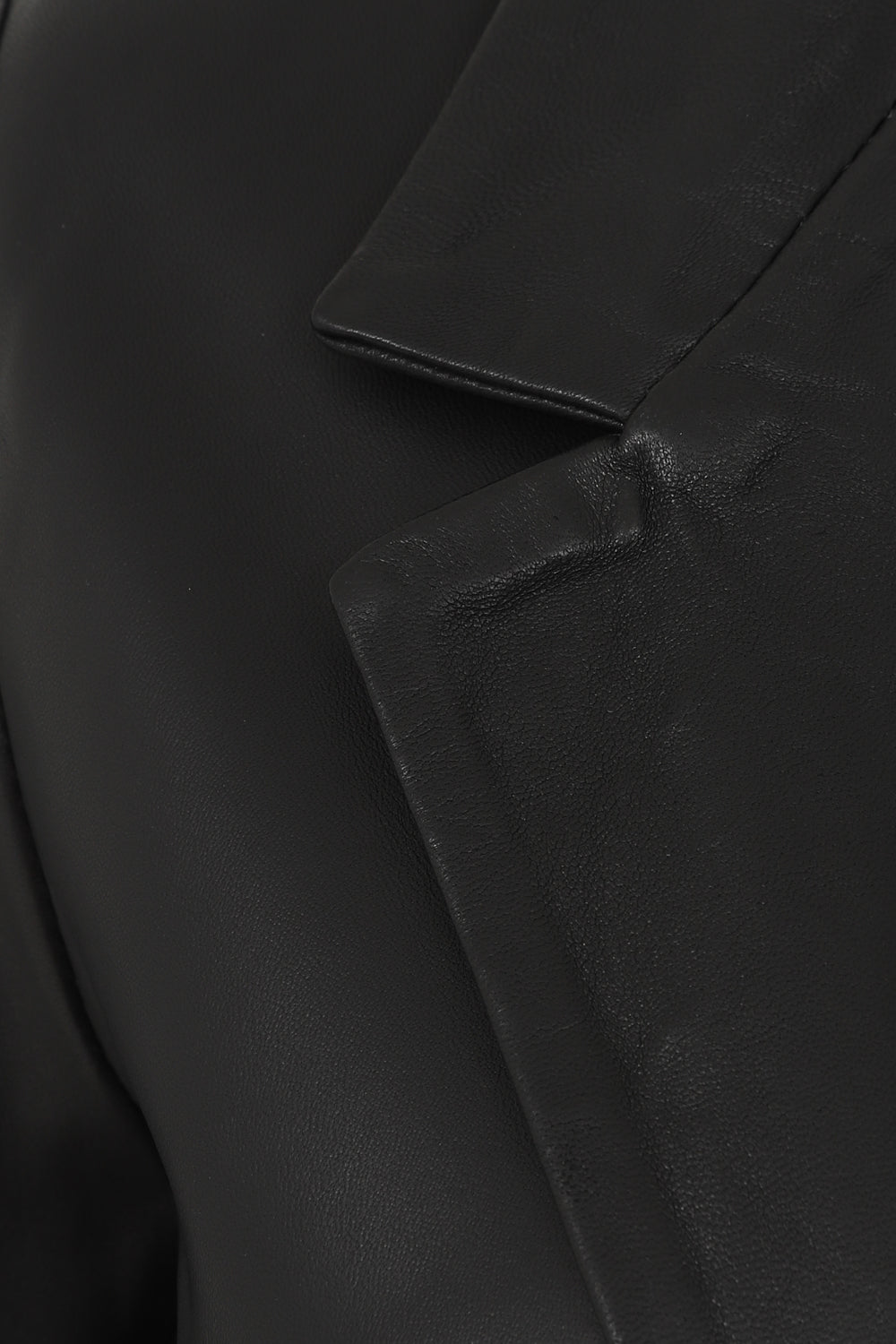 KAREN Nappa Leather Blazer Jacket - Women's Black Hip Length