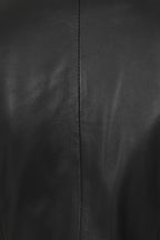 KAREN Nappa Leather Blazer Jacket - Women's Black Hip Length