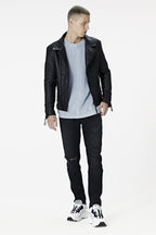 Alexander 2.0 Gun Metal Hardware Leather Jacket Tall