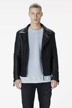 Alexander 2.0 Gun Metal Hardware Leather Jacket Tall