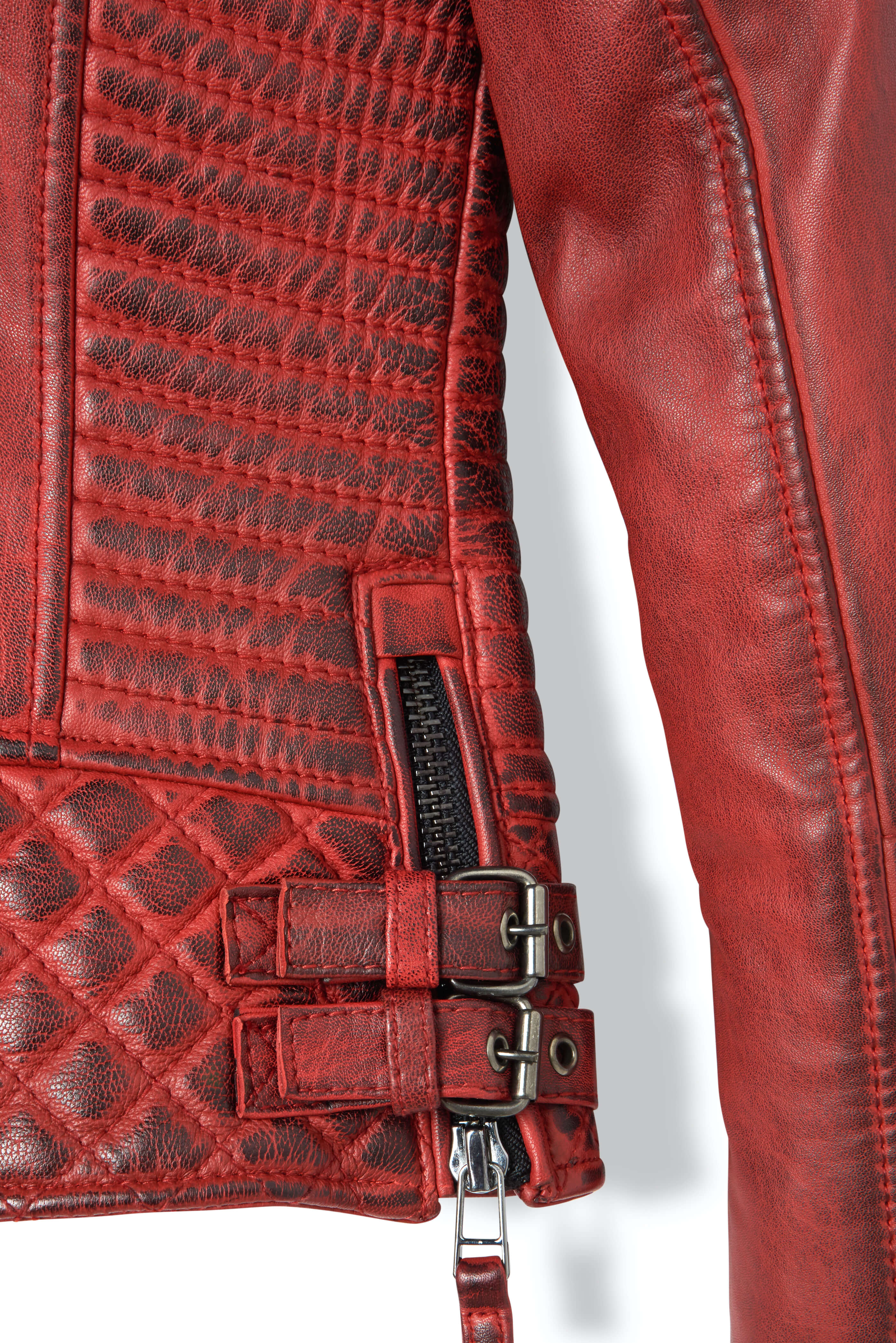 Kay Michaels 2.0: Burnt Red Leather Jacket (Woman)