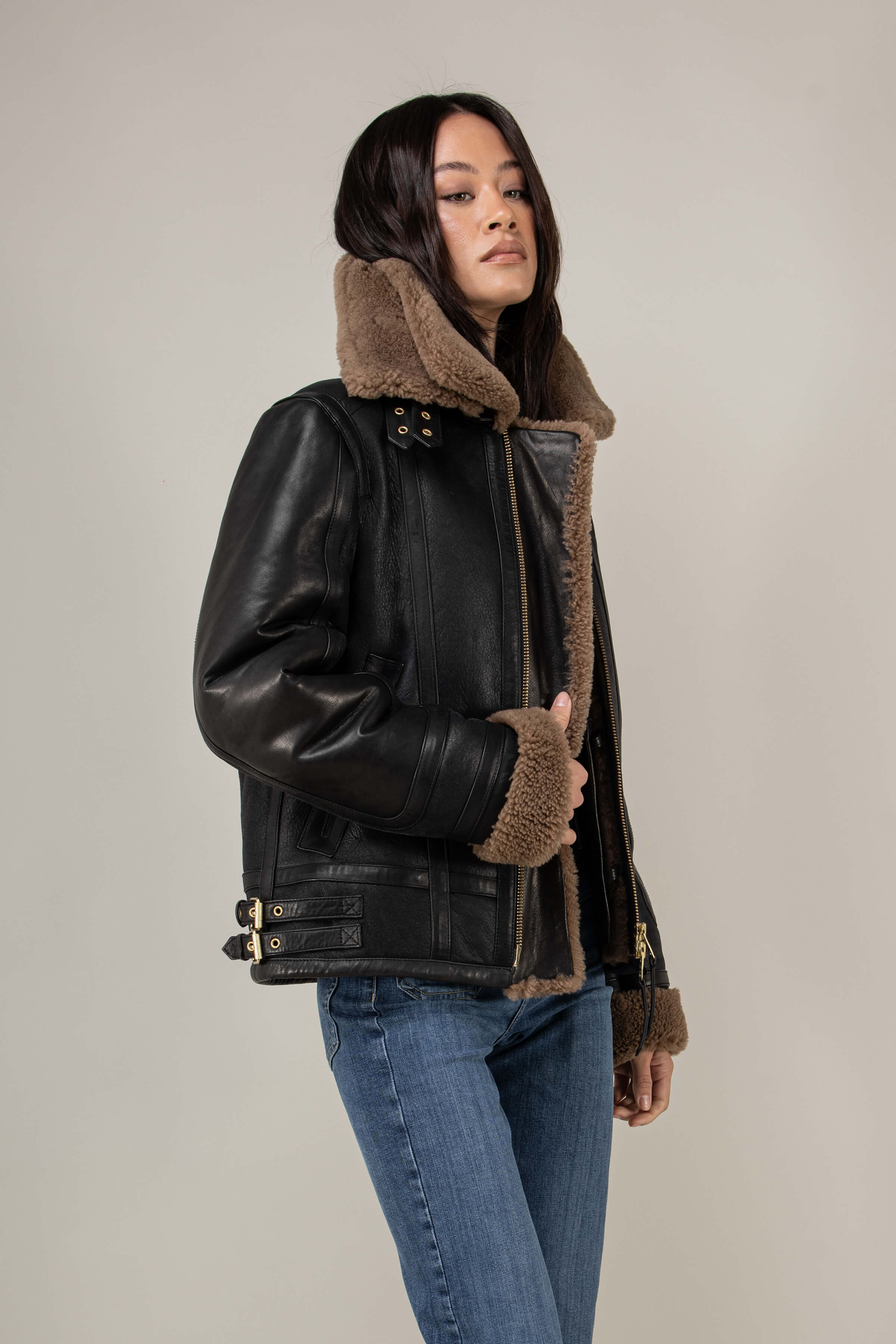 Bronx Shearling Jacket Tall (Woman)