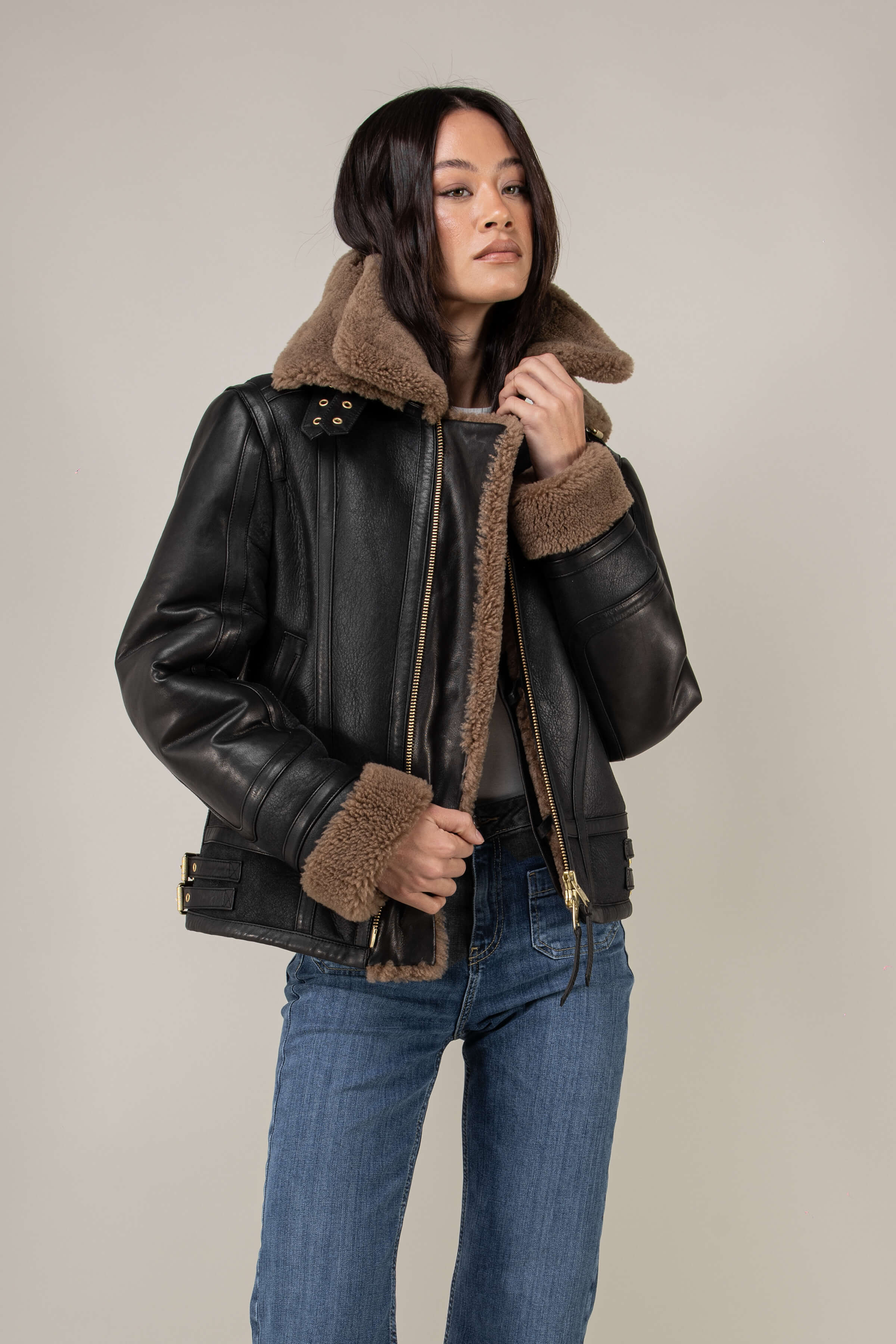 Bronx Shearling Jacket Tall (Woman)