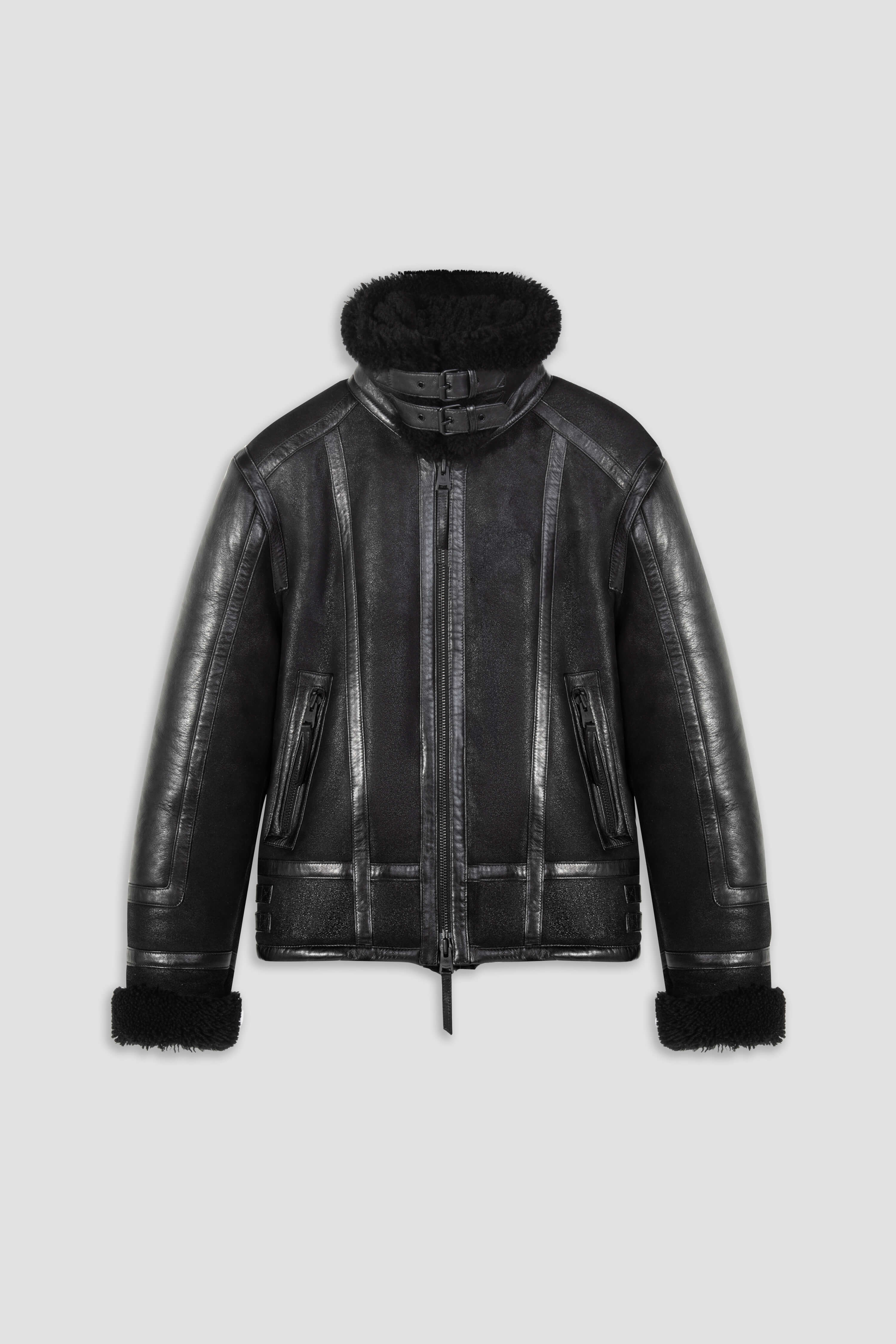 Bronx: Noir Shearling Jacket (Man)