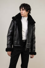 Bronx: Noir Shearling Jacket (Man)