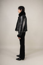 Bronx: Noir Shearling Jacket (Man)
