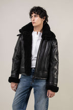 Bronx: Noir Shearling Jacket (Man)