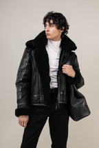 Bronx: Noir Shearling Jacket (Man)