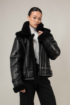 Bronx: Noir Shearling Jacket (Woman)