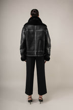 Bronx: Noir Shearling Jacket (Woman)