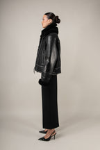 Bronx: Noir Shearling Jacket (Woman)