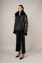 Bronx: Noir Shearling Jacket (Woman)