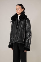 Bronx: Noir Shearling Jacket (Woman)