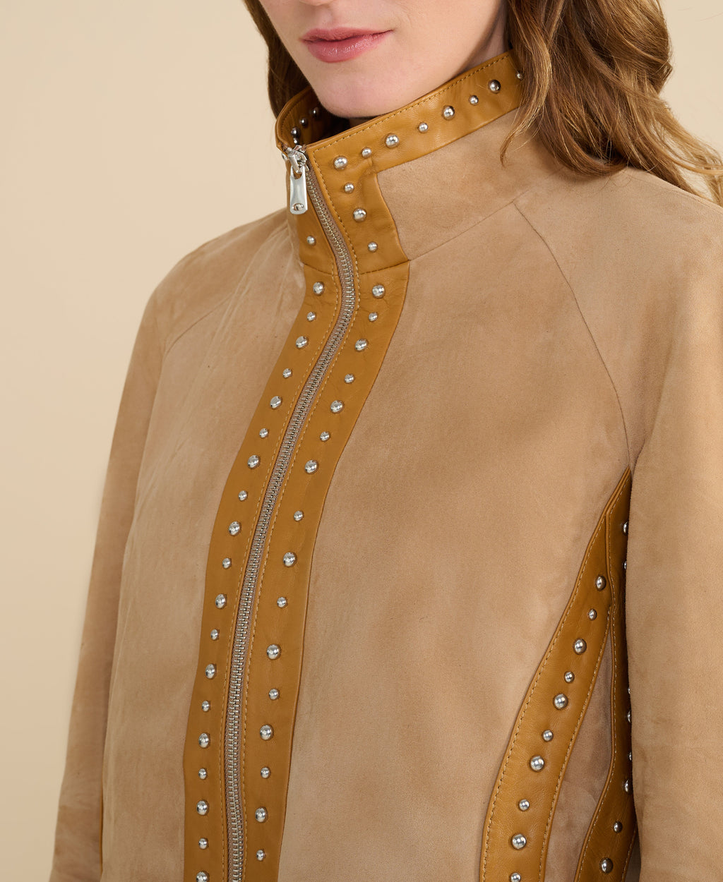 Harper Suede Studded Jacket