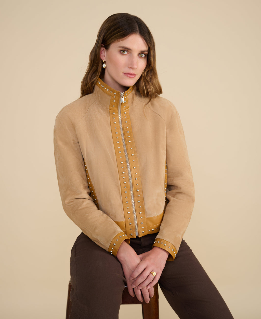 Harper Suede Studded Jacket