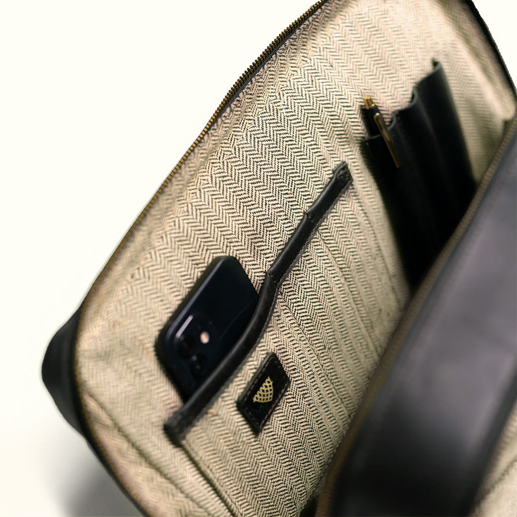 Limited Edition Jefferson Leather Briefcase | Black