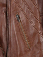 Cidra Women Asymmetrical Brown Hooded Leather Jacket
