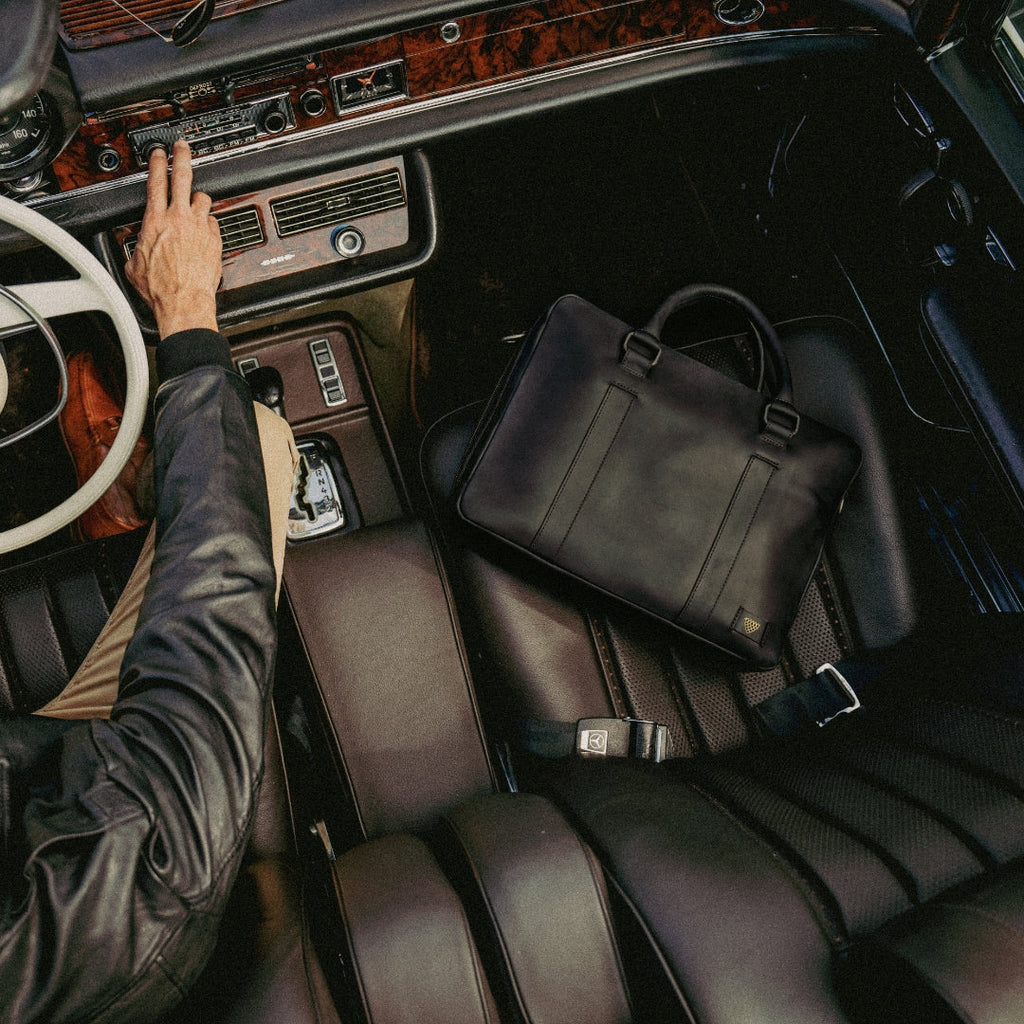 Limited Edition Jefferson Leather Briefcase | Black