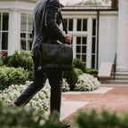 Limited Edition Jefferson Leather Messenger Bag | Black