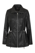 LLD Gracie Genuine Nappa Leather Jacket - Black Hip Length