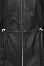 LLD Gracie Genuine Nappa Leather Jacket - Black Hip Length